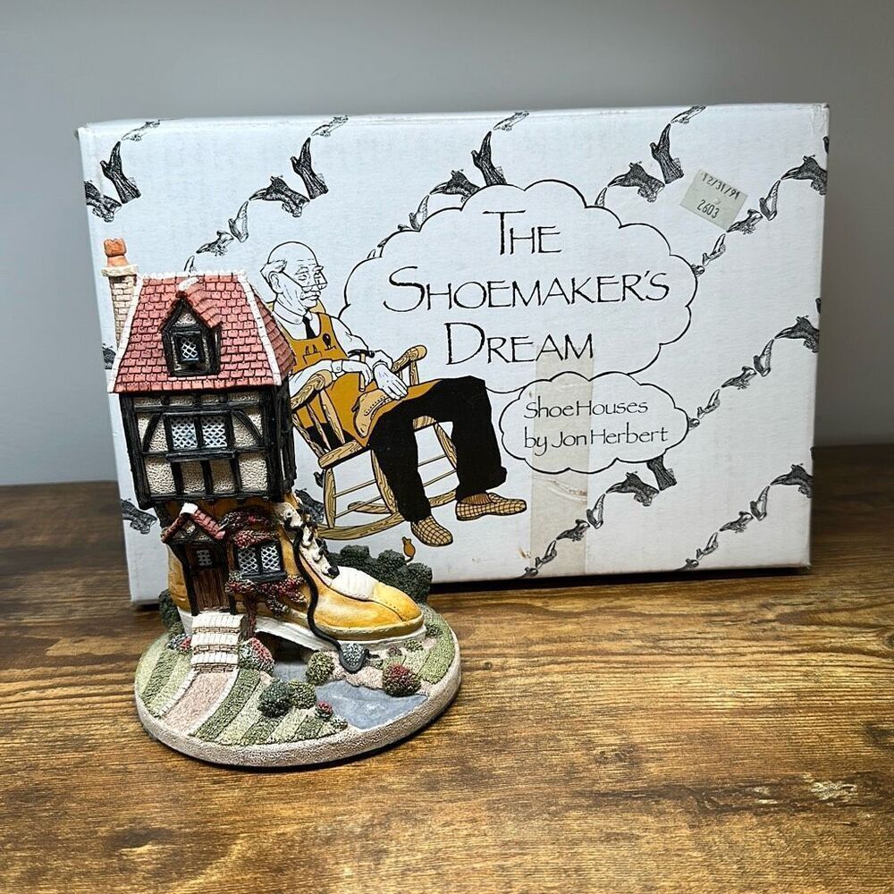 Vintage The Shoemaker’s Dream River Shoe Cottage by Jon Herbert 1991 Collectible